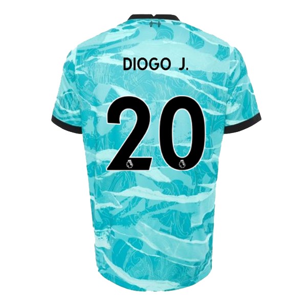 Maillot Football Liverpool NO.20 Diogo Jota Exterieur 2020-21 Bleu